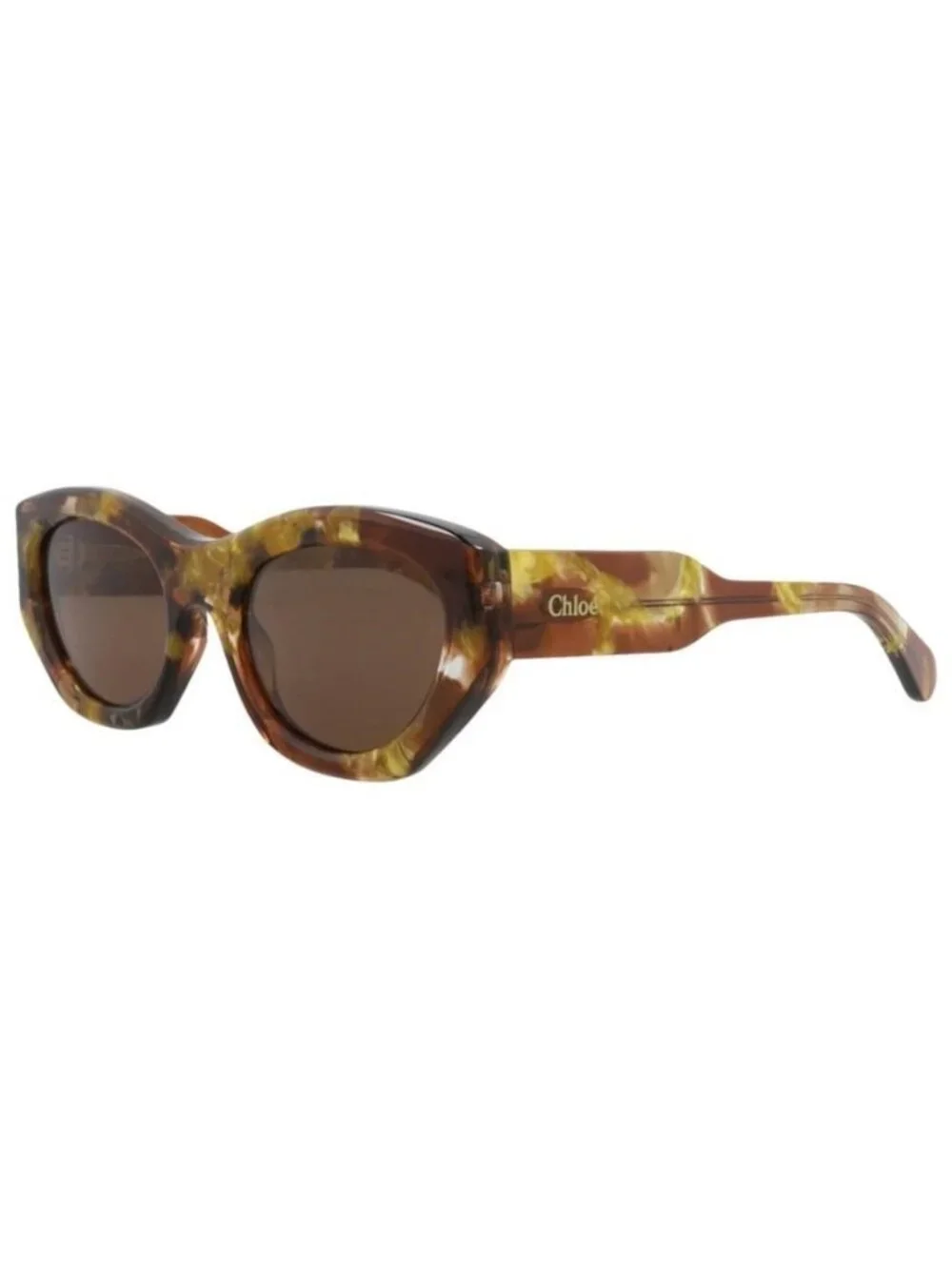 New Chloé Womens Cat Eye Havana Havana Brown Fashion Designer Sunglasses